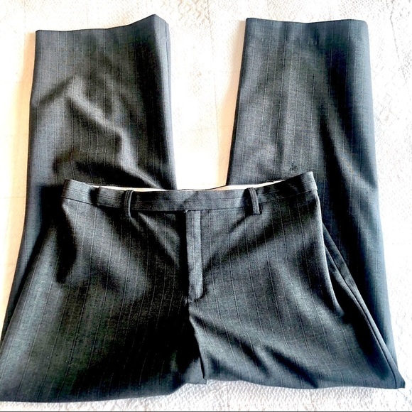 Gap Pants Charcoal Grey Pinstripe Cropped Dress Pants Stretch size 2 - Picture 5 of 16